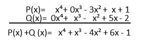 Suma de polinomios P(x) +Q(x)