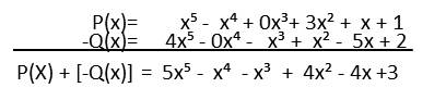 resta de polinomios P(x)-Q(x)