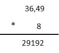 multiplicación de un número decimal por un entero ejercicio 2 parte 1