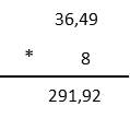 multiplicación de un número decimal por un entero ejercicio 2 parte 2