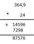 multiplicación de un número decimal por un entero ejercicio 3 parte 1