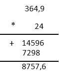 multiplicación de un número decimal por un entero ejercicio 3 parte 2